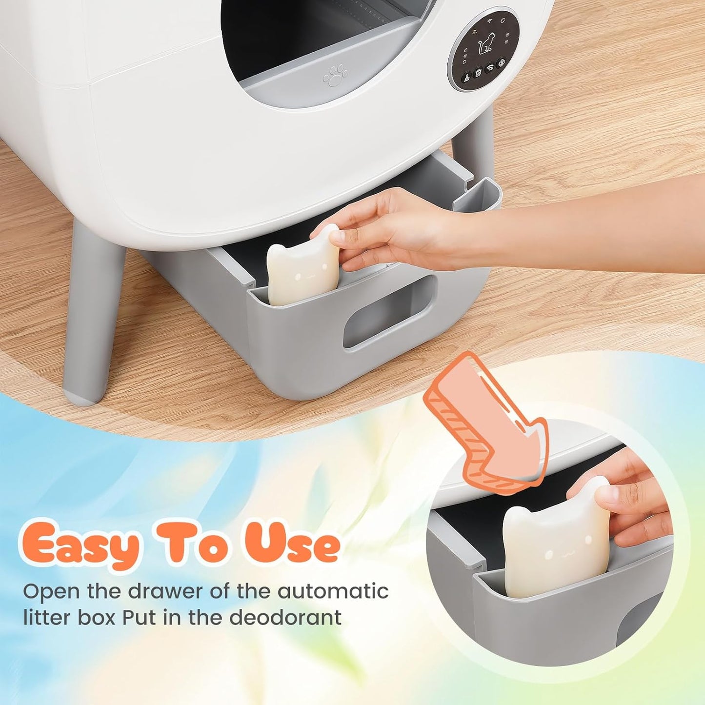 Geurverwijderingsbox voor PHOTONSAPCE zelfreinigende kattenbak 2 Pack